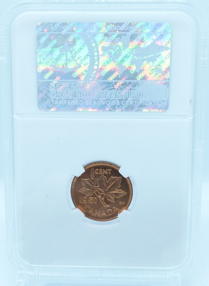 1951 1 CENT CANADA – MS 65 – GRADED (346-005)