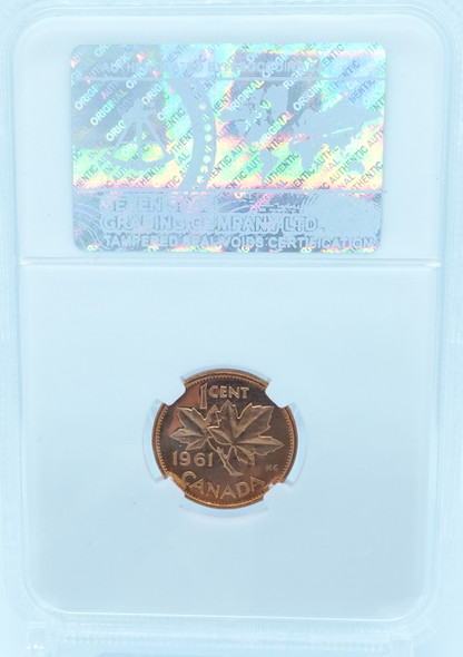 1961 1 CENT CANADA – PL 66 – GRADED (348-012)