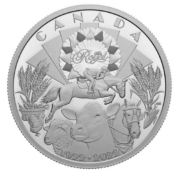 2022 30$ FINE SILVER COIN- 100TH ANNIVERSARY OF THE ROYAL AGRICULTURAL WINTER FAIR