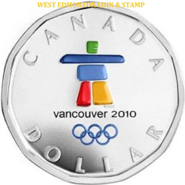 2010 SILVER OLYMPIC LUCKY LOONIE - INUKSHUK (NO BEAUTY BOX) 