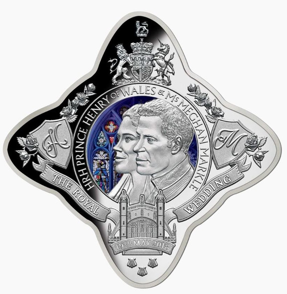 2018 $1 ROYAL WEDDING STAR PROOF SILVER COIN