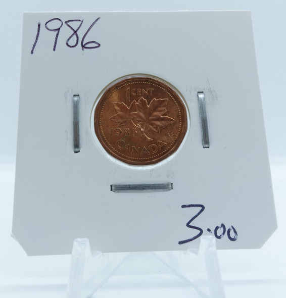 1986 CIRCULATION CANADIAN 1-CENT 