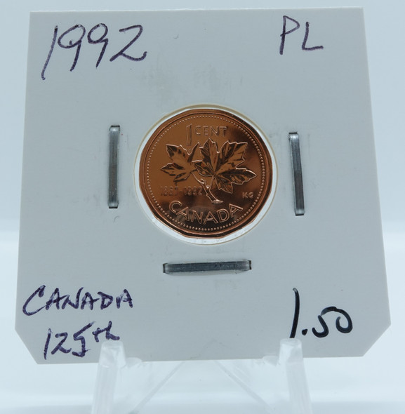 1992 CIRCULATION CANADIAN 1-CENT PL CANADA 125