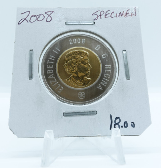 2008 CIRCULATION CANADIAN TOONIE SPECIMEN