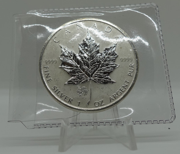 2005 $5 FINE SILVER MAPLE LEAF: ROOSTER PRIVY