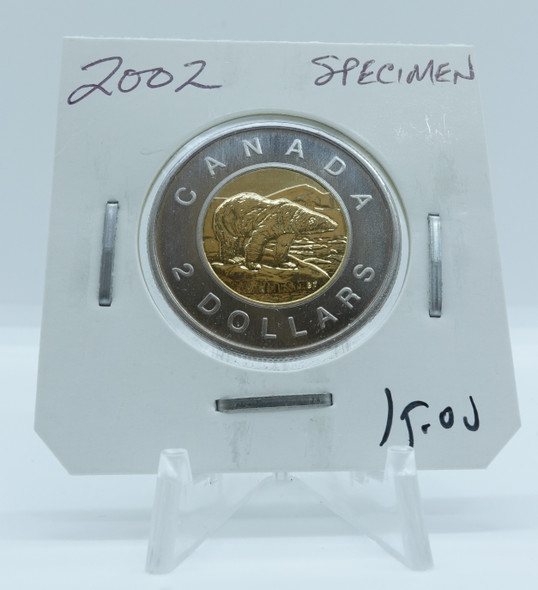 2002 CIRCULATION CANADIAN TOONIE SPECIMEN