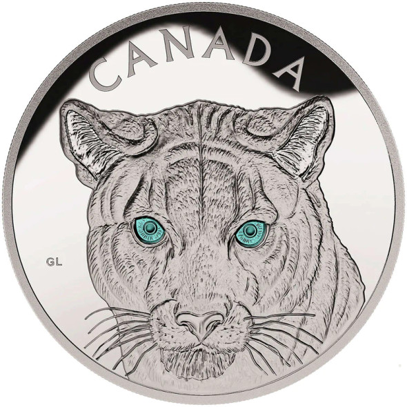 2015 $250 IN THE EYES OF THE COUGAR PURE KILO SILVER  COIN
