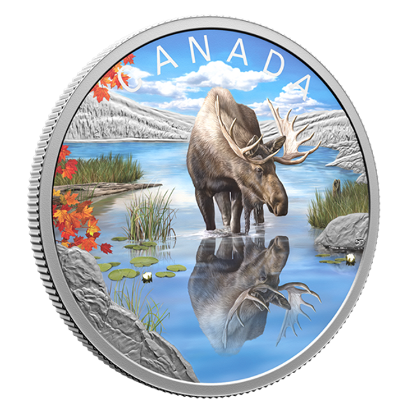 2024 - $20 FINE SILVER COIN - WILDLIFE REFLECTIONS: MOOSE