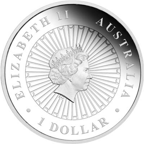 2012 - $1 PURE SILVER PROOF COIN - OPAL SERIES: THE WOMBAT