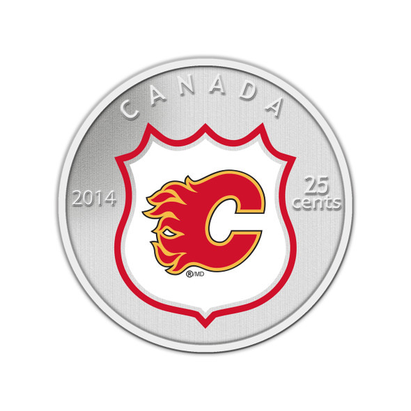 2014 25-CENT NHL COIN AND STAMP GIFT SET CALGARY FLAMES