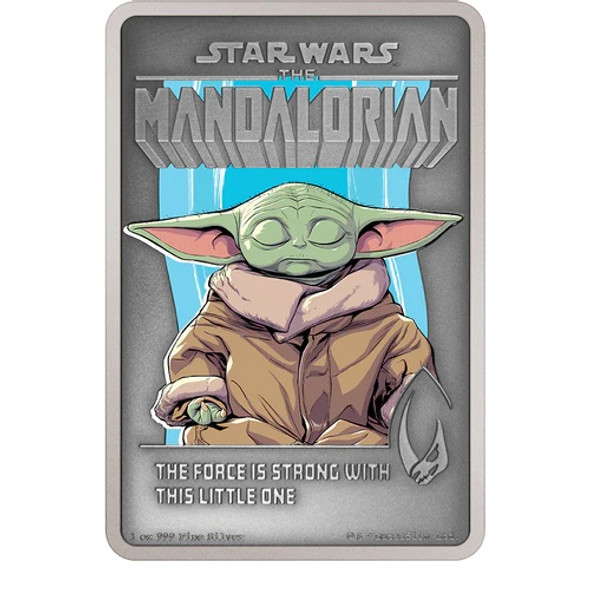 2022 $2 STAR WARS THE MANDALORIAN GROGU 1 OZ SILVER COLLECTIBLE COIN