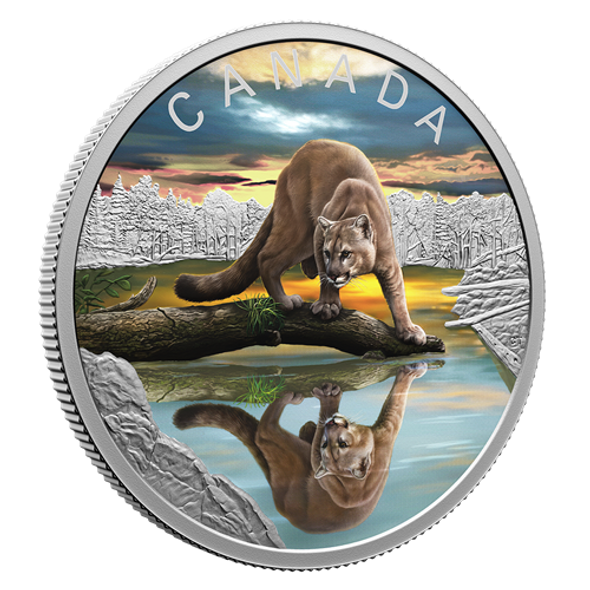 2024 - $20 FINE SILVER COIN - WILDLIFE REFLECTIONS: COUGAR