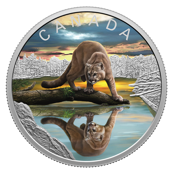 2024 - $20 FINE SILVER COIN - WILDLIFE REFLECTIONS: COUGAR