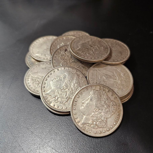 E-TRANSFER ONLY 25 MIXED DATE UNITED STATES MORGAN DOLLARS