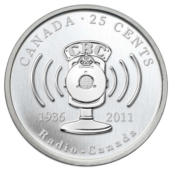 2011 25c CELEBRATE 75 YEARS OF CBC/RADIO-CANADA