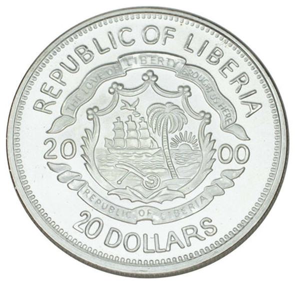 2000 $20 REPUBPLIC OF LIBERIA : "THE MILLENIUM" 2000 $20 REPUBPLIC OF LIBERIA : "THE MILLENIUM"
