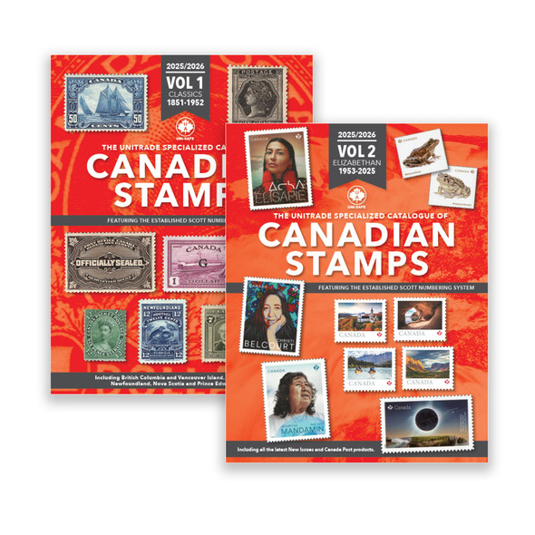 2025/2026 VOL 1 & 2 CLASSICS (1851-2025) "THE UNITRADE SPECIALIZED CATALOGUE OF CANADIAN STAMPS"