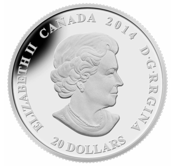 2014 $20 FINE SILVER COIN - STAINED GLASS: CRAIGDARROCH CASTLE