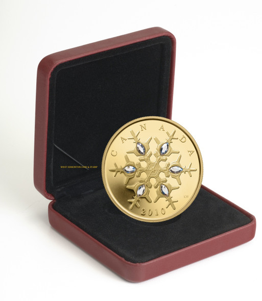 2010 $300 14KT GOLD COIN - CRYSTAL SNOWFLAKE