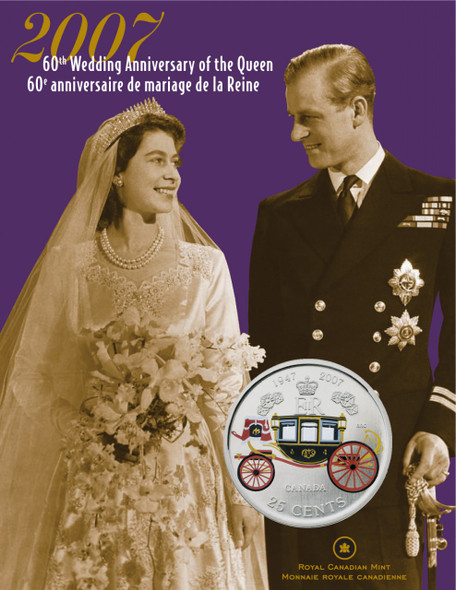 2007 25CT COIN - THE QUEEN'S 60TH WEDDING ANNIVERSARY