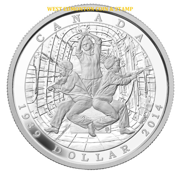 2014 LIMITED EDITION PROOF SILVER DOLLAR 75TH ANN. OF THE DECLARATION OF THE SECOND WORLD WAR