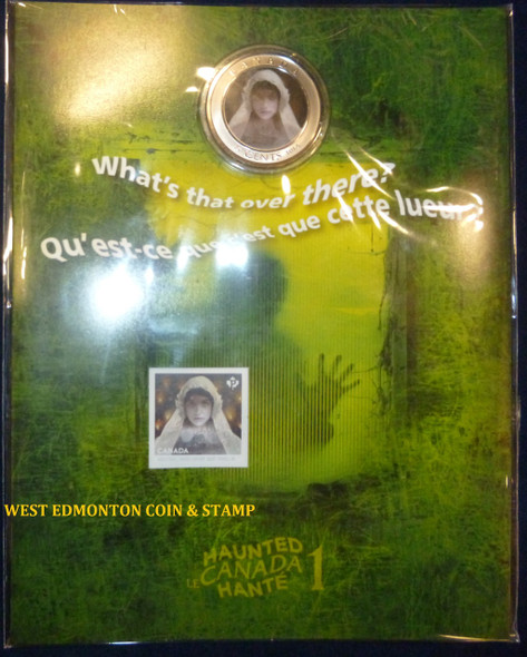 2014 - HAUNTED CANADA - GHOST BRIDE COIN & STAMP SET