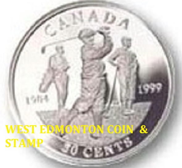 1999 50-CENT COMMEMORATING THE FIRST CANADIAN OPEN GOLF CHAMPIONSHIP OF 1904