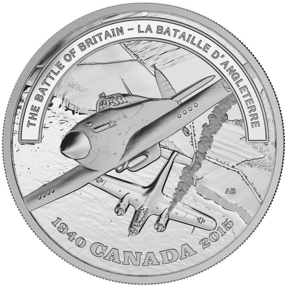 2015 $20 FINE SILVER COIN - SECOND WORLD WAR: BATTLEFRONT SERIES - THE BATTLE OF BRITAIN