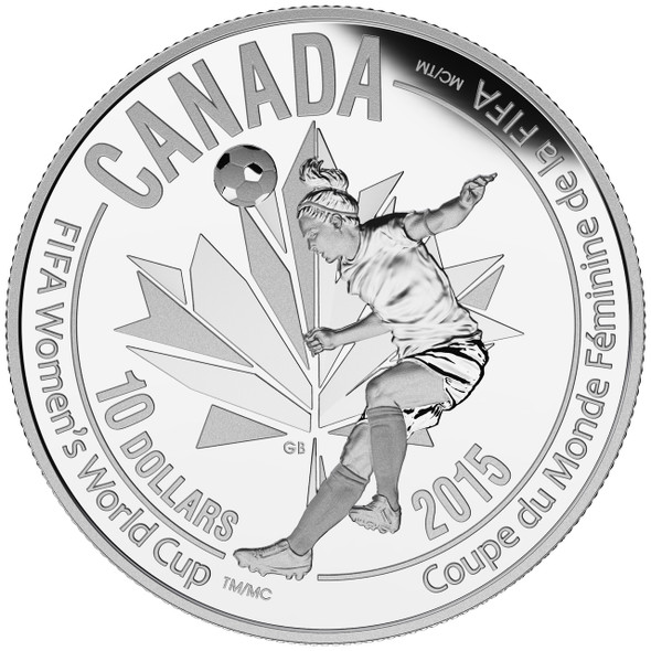 2015 $10 FINE SILVER COIN FIFA WOMEN'S WORLD CUP™ HEADING THE BALL