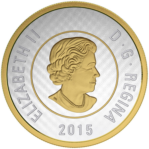 2015 5-OUNCE FINE SILVER COIN  BIG COIN SERIES: $2 COIN