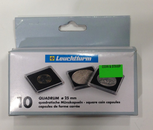 10-PACK SQUARE QUADRUM CAPSULES - 25mm