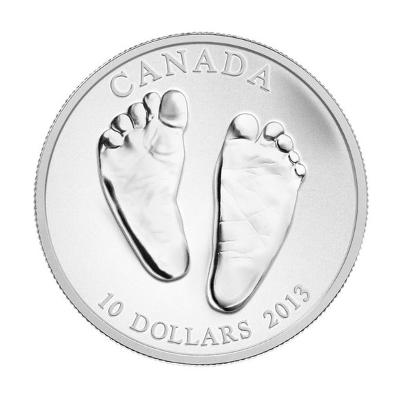 2013 HALF OUNCE FINE SILVER - WELCOME TO THE WORLD - BABY FEET (NOT ORIGINAL CASE) 