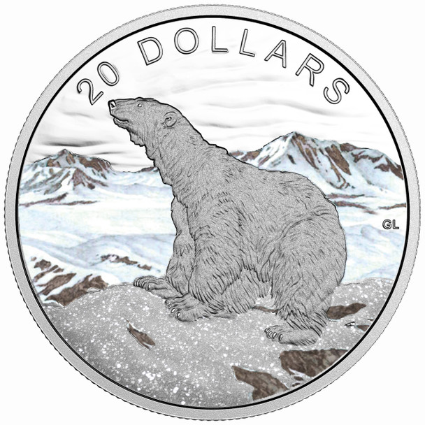 2017 $20 FINE SILVER COIN GLISTENING NORTH: THE POLAR BEAR