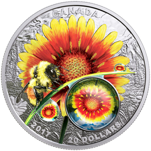 2017 $20 FINE SILVER COIN MOTHER NATURE’S MAGNIFICATION: BEAUTY UNDER THE SUN