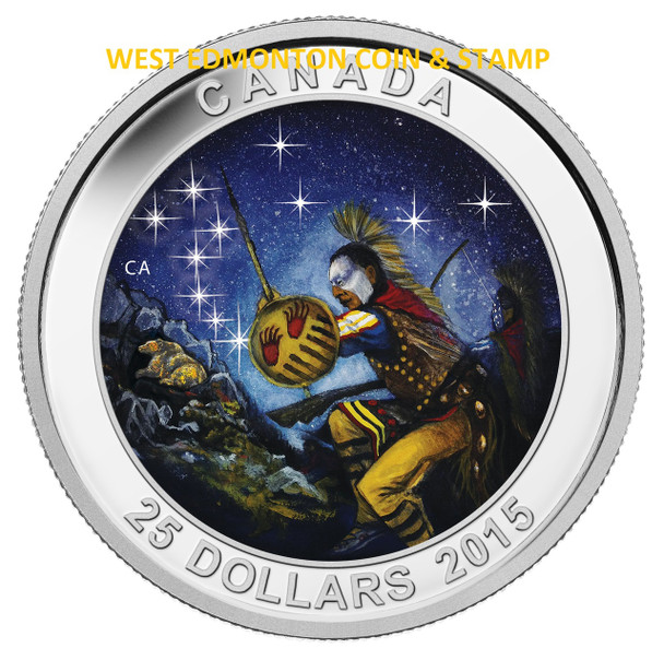 SALE - 2015 $25 FINE SILVER COIN STAR CHARTS: THE WOUNDED BEAR