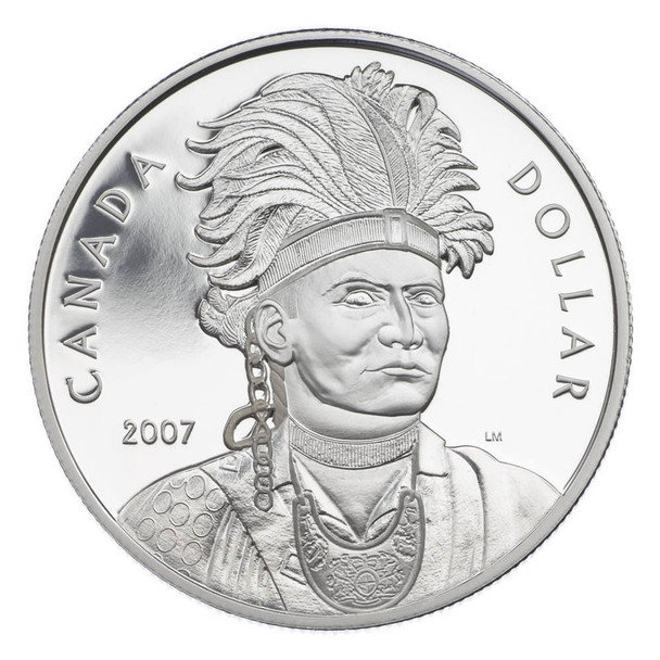 2007 PROOF COMMEMORATIVE SILVER DOLLAR - JOSEPH BRANT (THAYENDANEGEA)