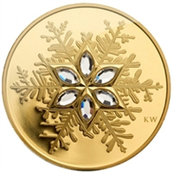 2006 $300 14KT GOLD COIN - CRYSTAL SNOWFLAKE