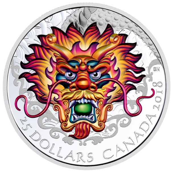 2018 $25 FINE SILVER COIN DRAGON BOAT