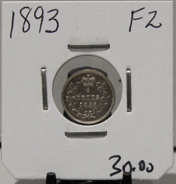 1893 5 -CENT SILVER - F2 - UNGRADED - AS PICTURED