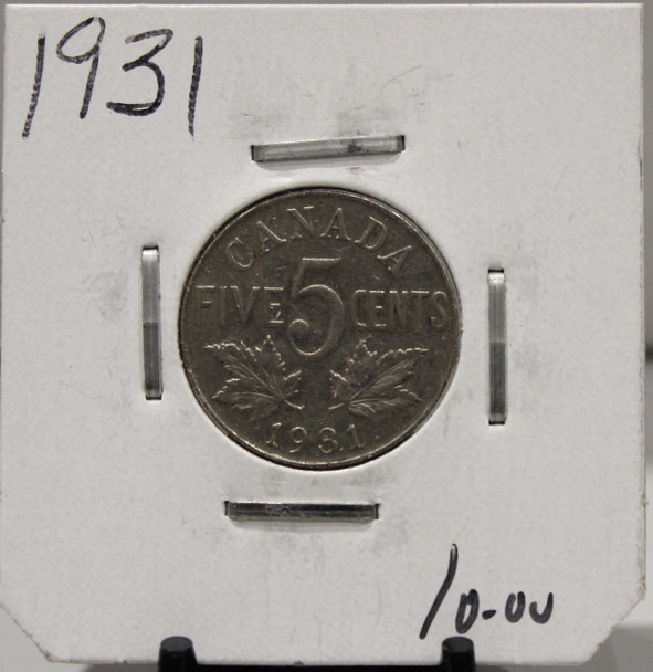 1931 CANADIAN FIVE-CENT - UNGRADED - AS PICTURED