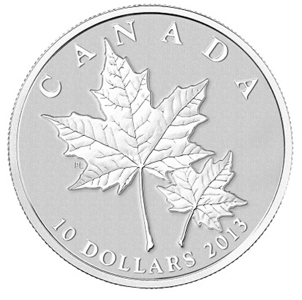 2013 $10 FINE SILVER COIN - MAPLE LEAF