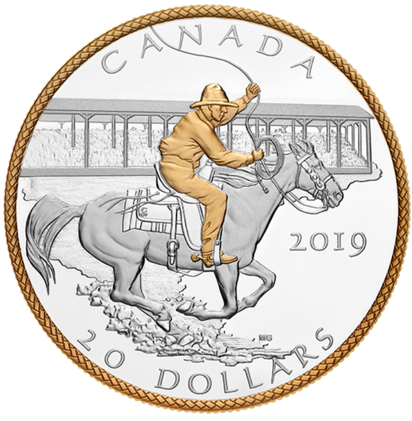 2019 $20 FINE SILVER COIN CALGARY STAMPEDE: VICTORY STAMPEDE