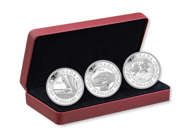 SALE - 2013 $20 FINE SILVER 3-COIN SET: BIRTH OF THE ROYAL INFANT