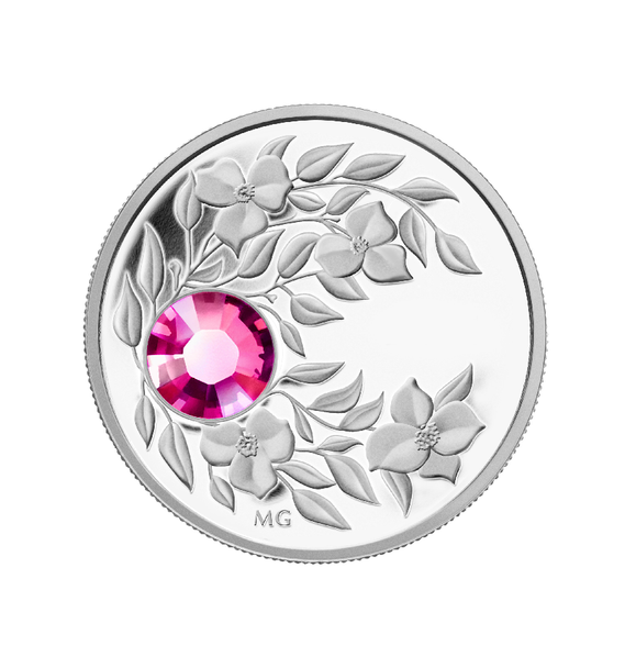 2012 $3 OCTOBER (TOURMALINE) FINE SILVER COIN CRYSTAL BIRTHSTONE COLLECTION (TAX EXEMPT) 2012 $3 OCTOBER (TOURMALINE) FINE SILVER COIN CRYSTAL BIRTHSTONE COLLECTION (TAX EXEMPT)