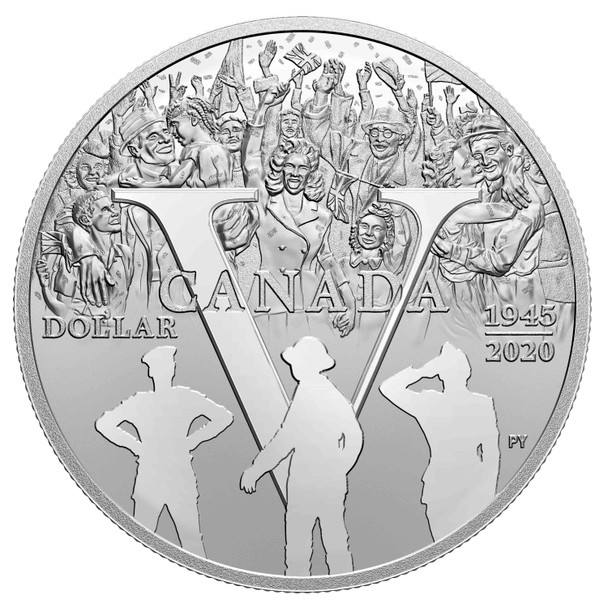 2020 FINE SILVER PROOF DOLLAR 75TH ANNIVERSARY OF V-E DAY