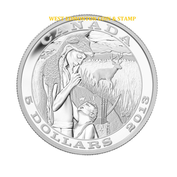 2013 $5 FINE SILVER COIN - TRADITION OF HUNTING: DEER