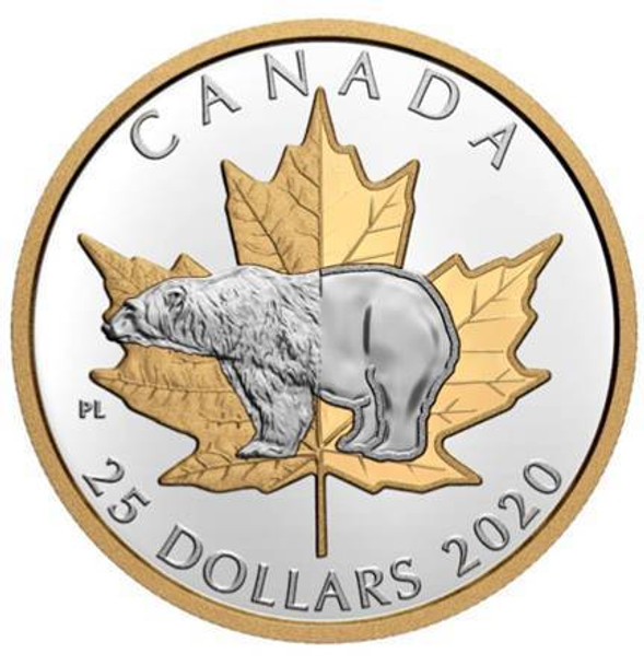 2020 $25 FINE SILVER PIEDFORT TIMELESS ICONS: POLAR BEAR