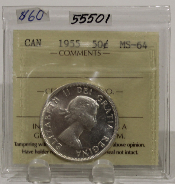 1955 CIRCULATION 50-CENT COIN - MS64