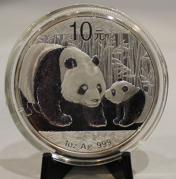 E-TRANSFER ONLY  2011 CHINESE PANDA 1oz SILVER COIN (TARNISH)