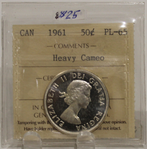 1961 CIRCULATION 50-CENT COIN - HEAVY CAMEO - PL 65